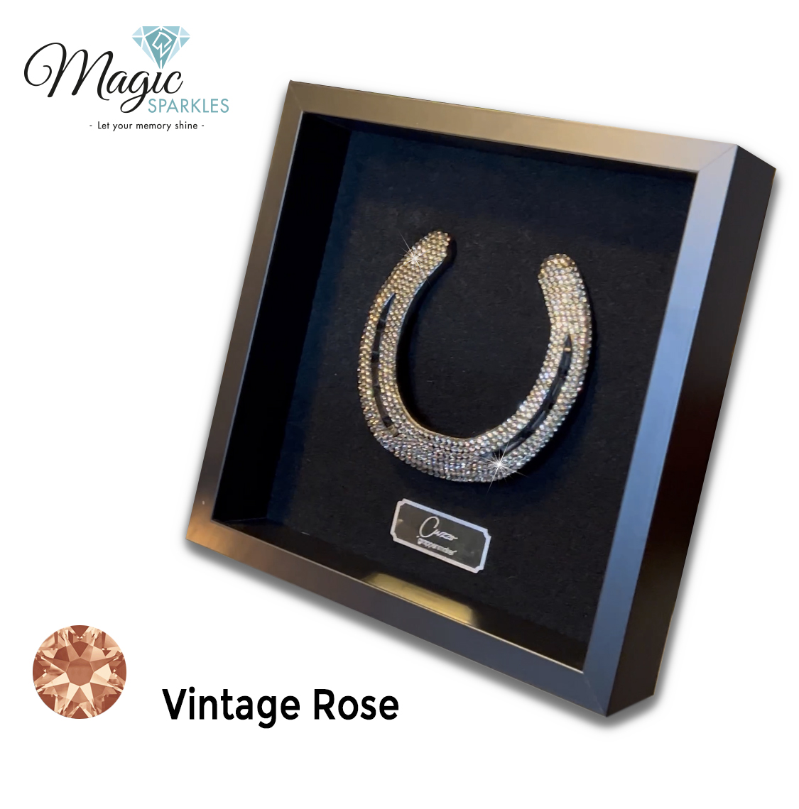 Magic Sparkle hoefijzer paard Vintage Rose